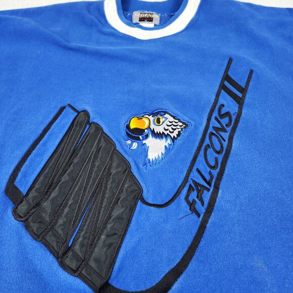 Vintage Springfield Falcons Hockey Sweater Adult XL Embroidered Legends Athletic - Picture 2 of 9